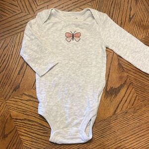 Carters long sleeve embroidered onesie
